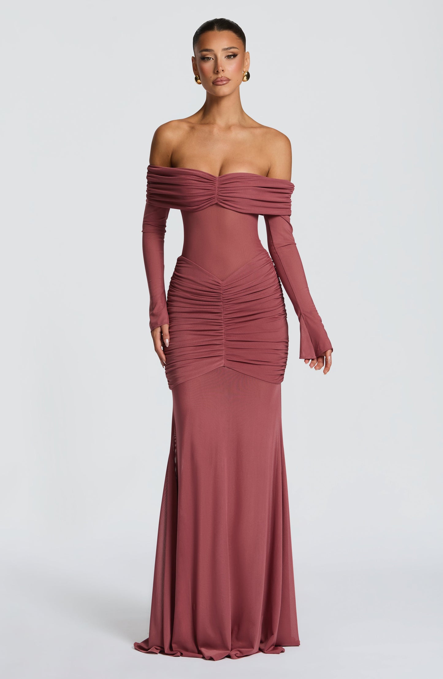 Robe Longue Arlena - Rose Brown