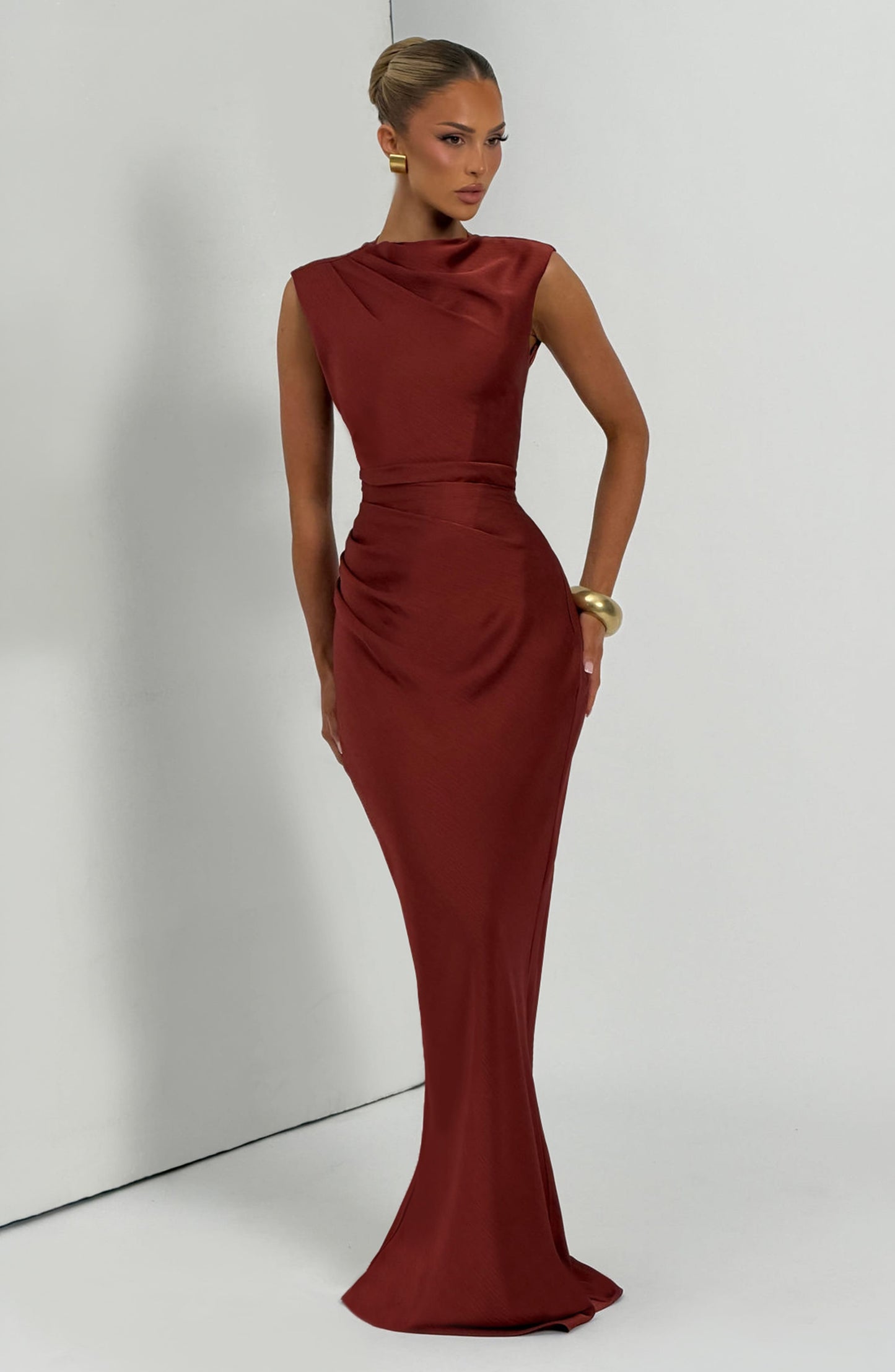 Robe Longue Avielle - Rouille profond