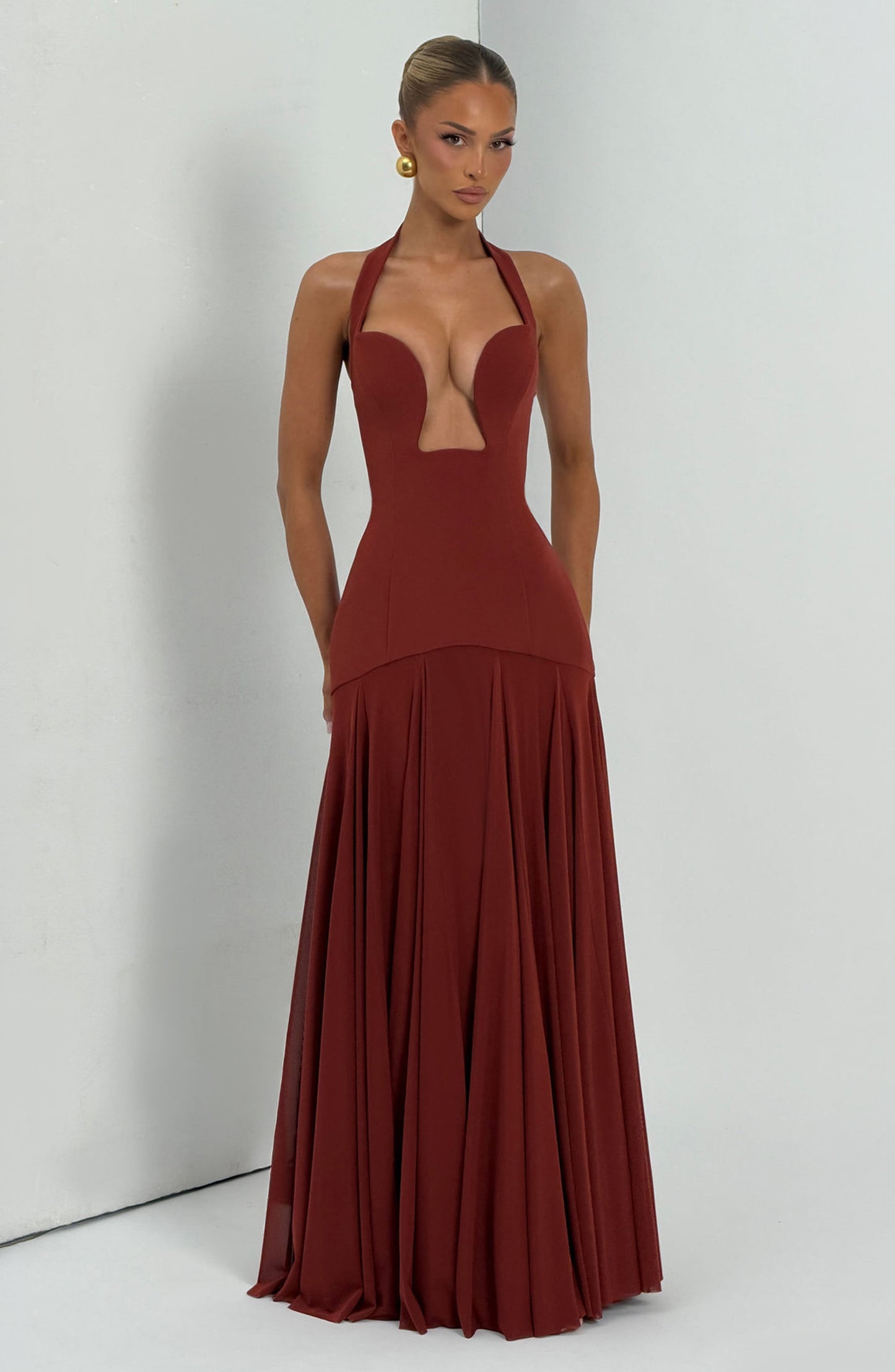 Robe Longue Cyrene - Rouille profond