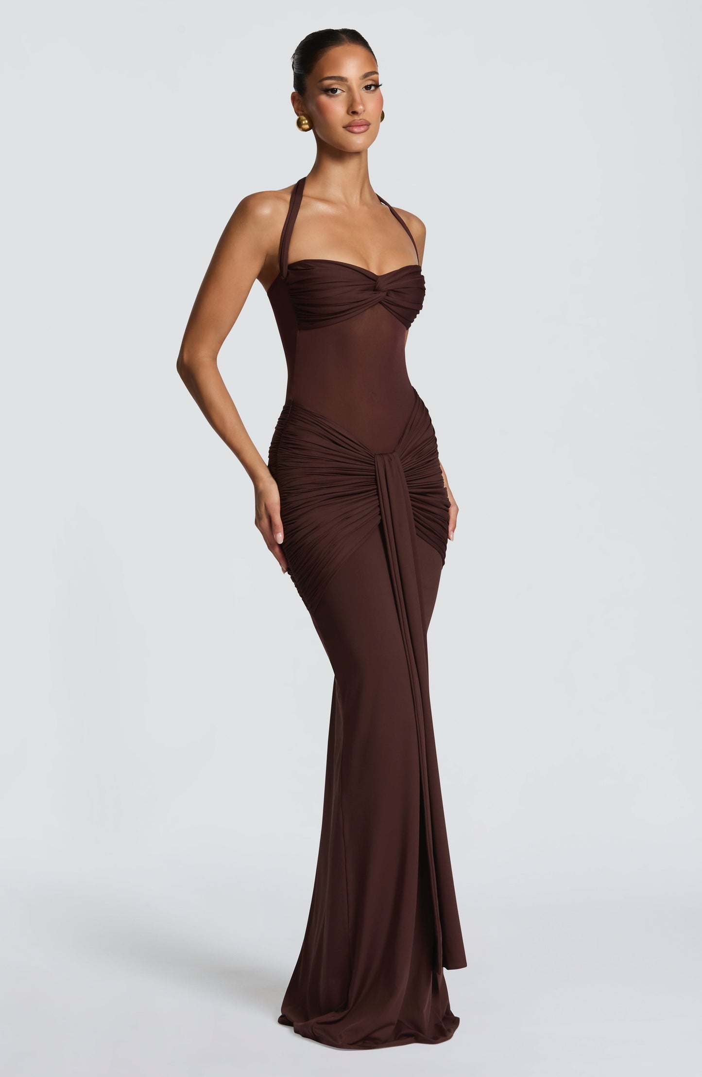 Robe Longue Vixen - Brun Prune