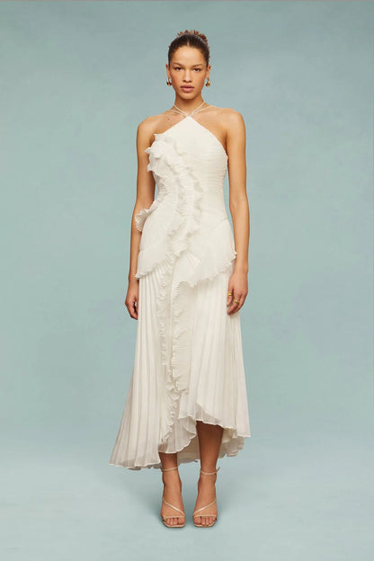 Robe Longue Mireille | Robe Plissée