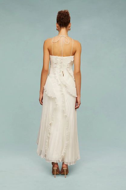 Robe Longue Mireille | Robe Plissée