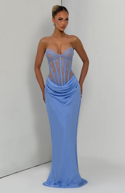 Robe Longue Kathleen - Bleu poudré