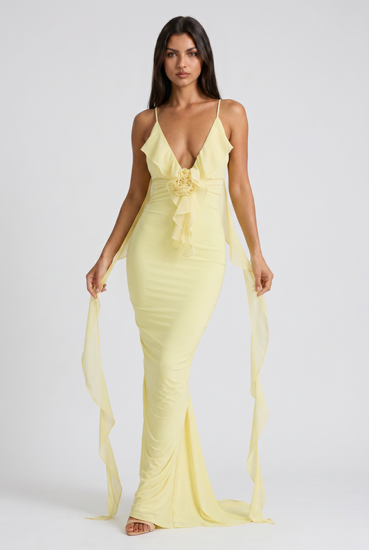 Robe Longue Wallis - Jaune