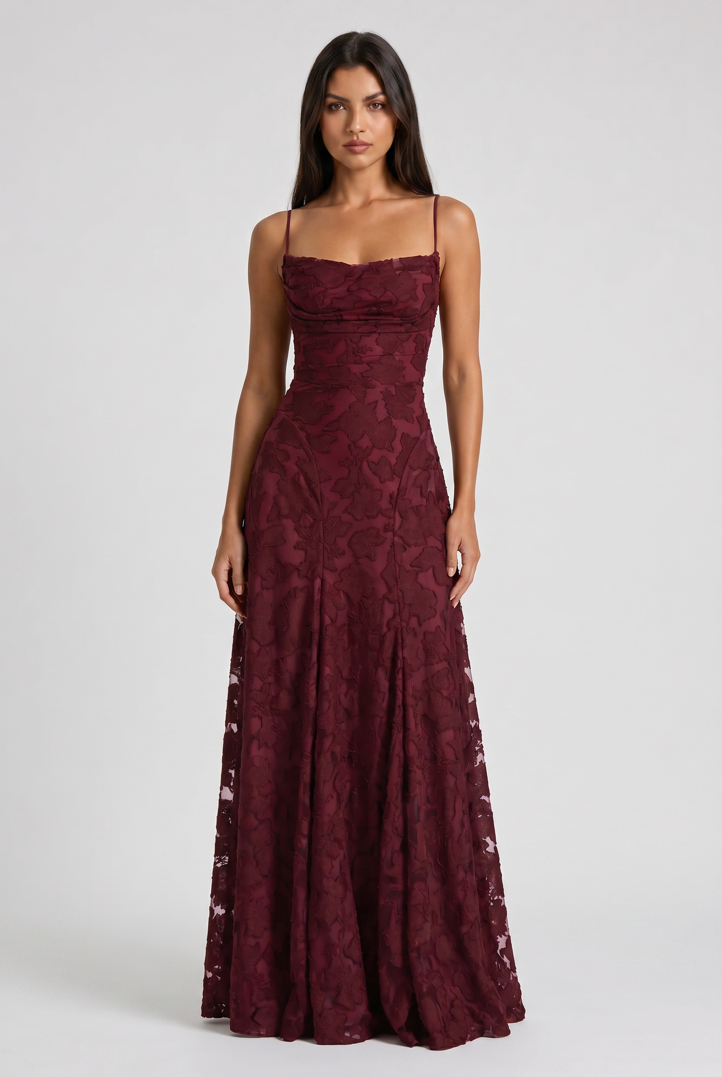 Robe Maxi Louise - Rouge Cerise