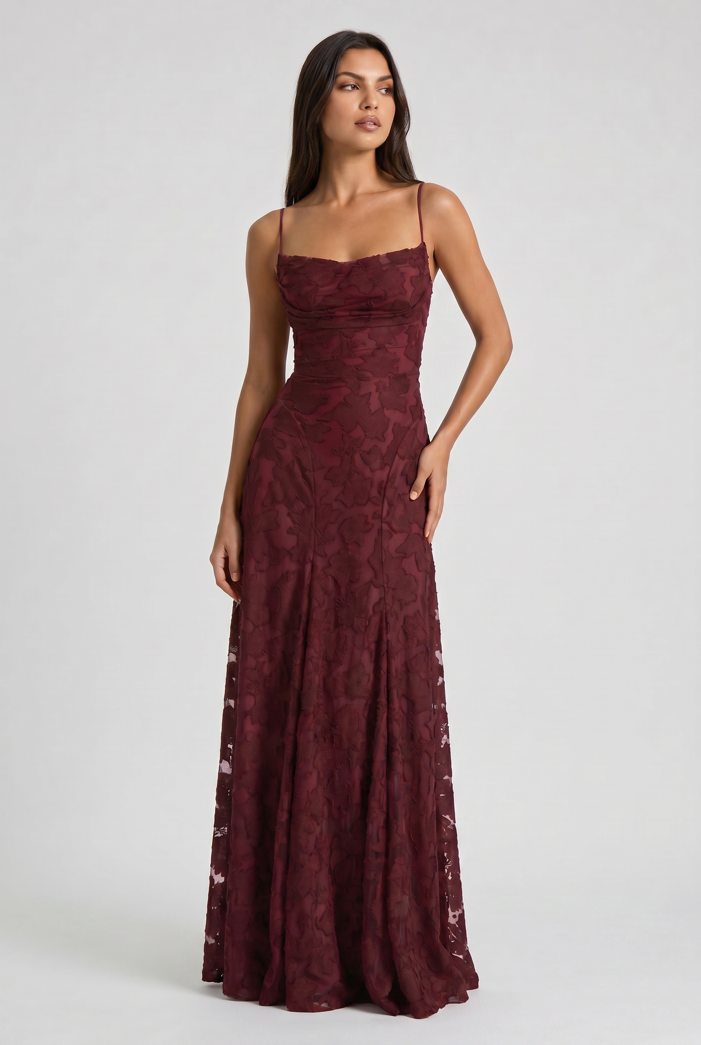 Robe Maxi Louise - Rouge Cerise