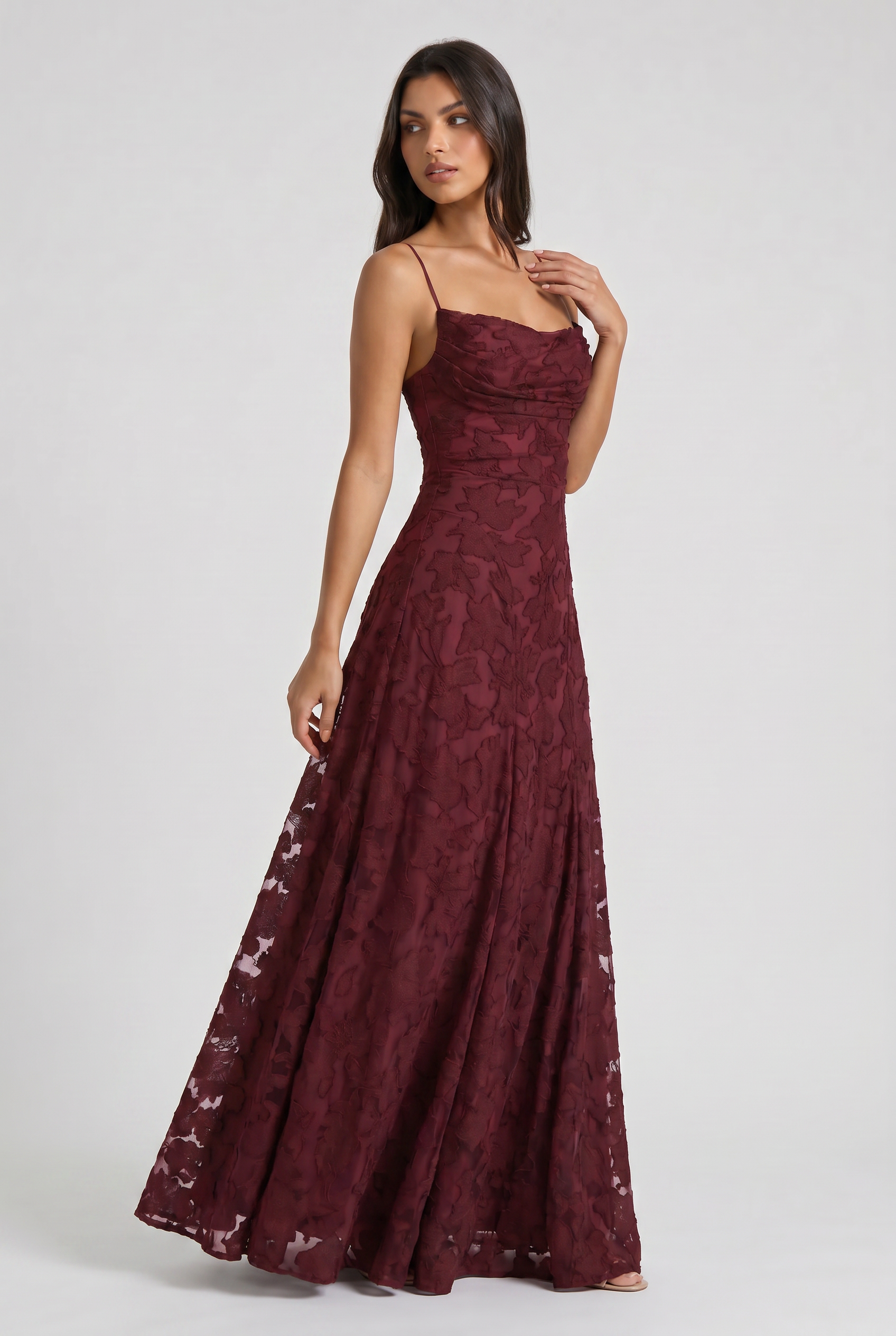 Robe Maxi Louise - Rouge Cerise