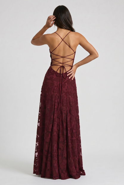 Robe Maxi Louise - Rouge Cerise