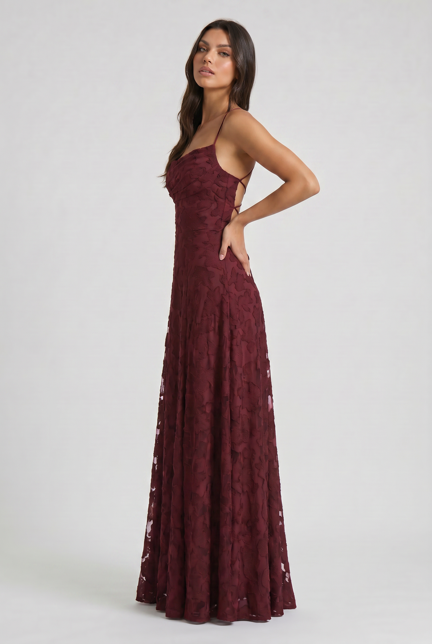 Robe Maxi Louise - Rouge Cerise