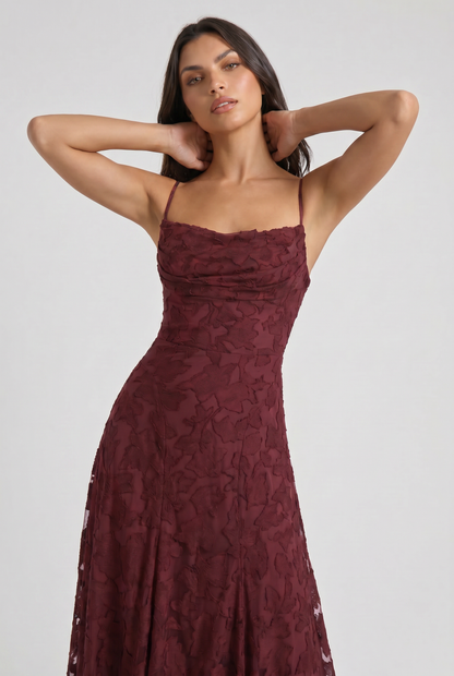 Robe Maxi Louise - Rouge Cerise