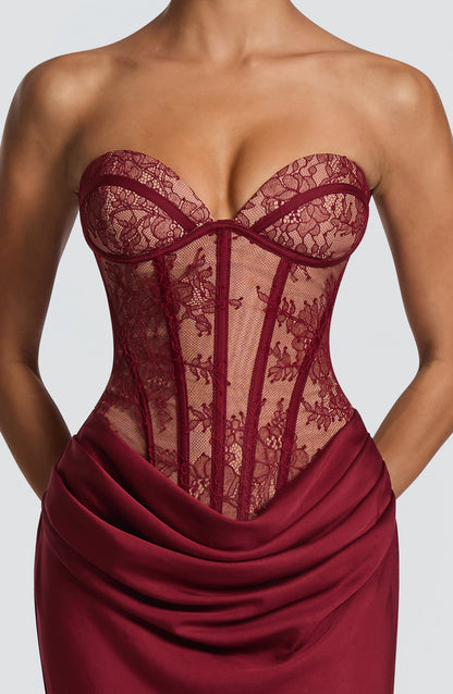 Robe Longue Kathleen - Bourgogne