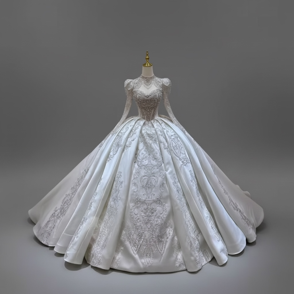 Robe de mariée 2-en-1 satin convertible sur mesure – Robe de Luxe de la boutique Lovea Paris