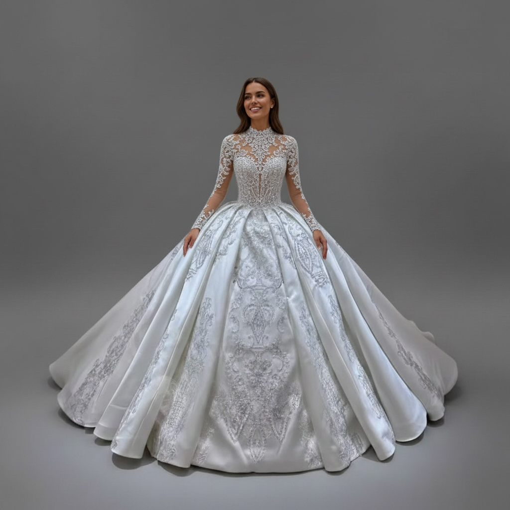 Robe de mariée 2-en-1 satin convertible sur mesure – Robe de Luxe de la boutique Lovea Paris
