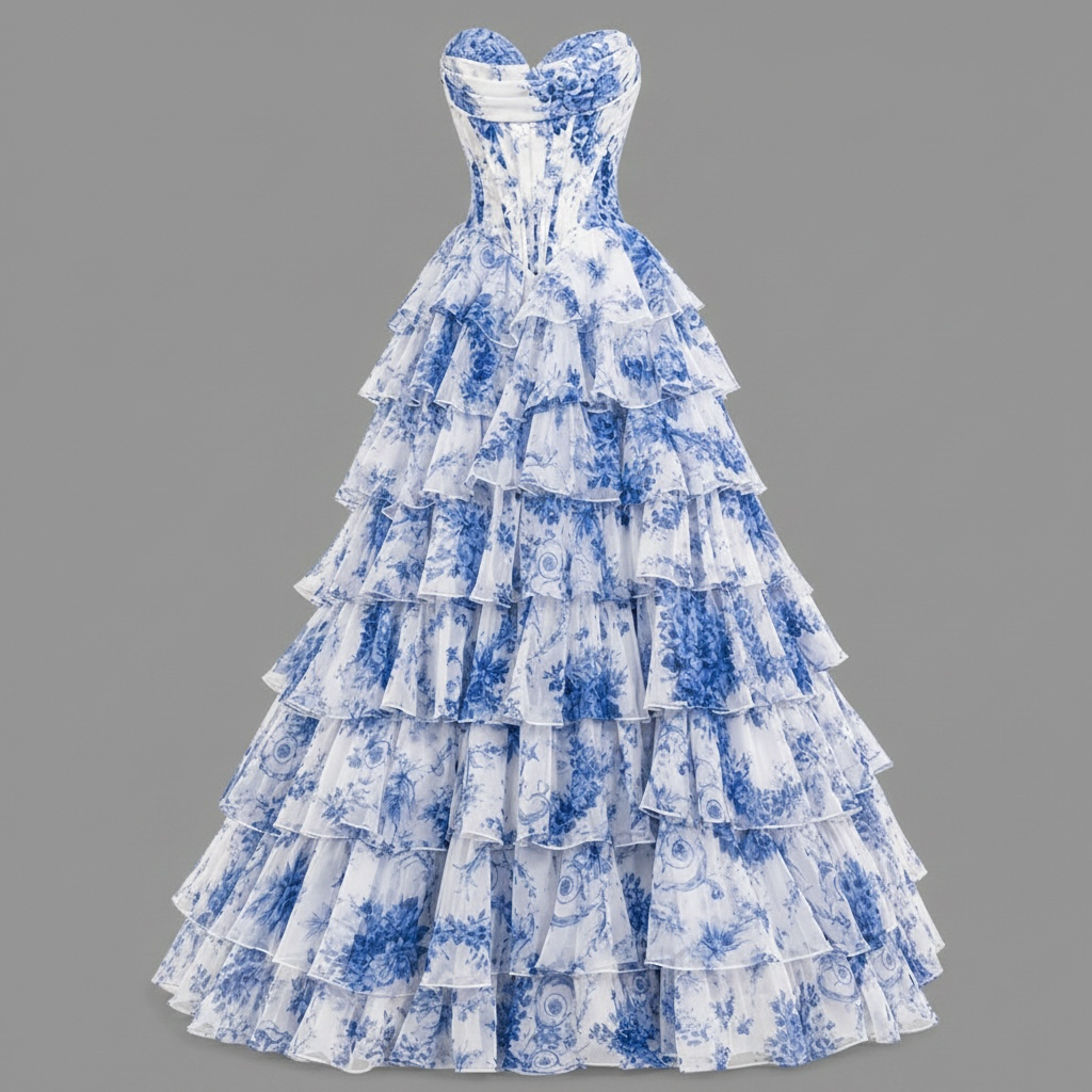 Robe de bal florale longue cérémonie – Robe de Luxe de la boutique Lovea Paris