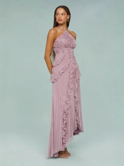 Robe Longue Mireille | Robe Plissée