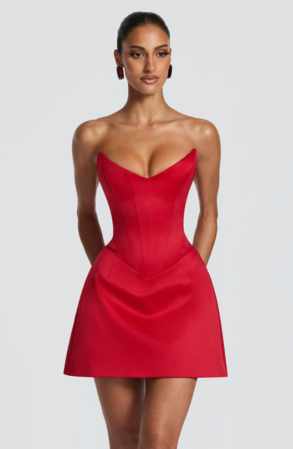 Robe Courte Courte - Rouge