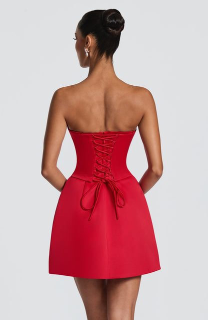 Robe Courte Courte - Rouge