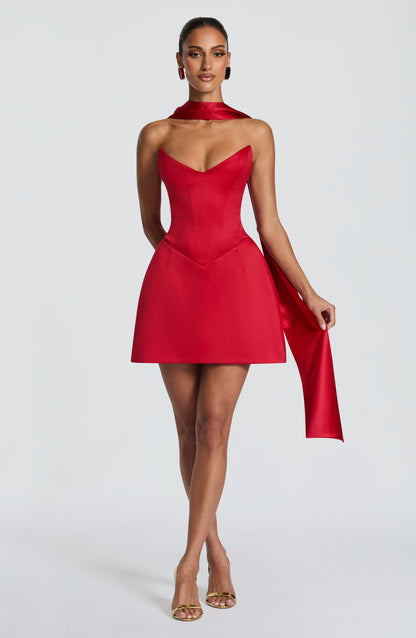 Robe Courte Courte - Rouge
