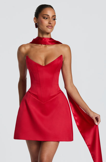 Robe Courte Courte - Rouge