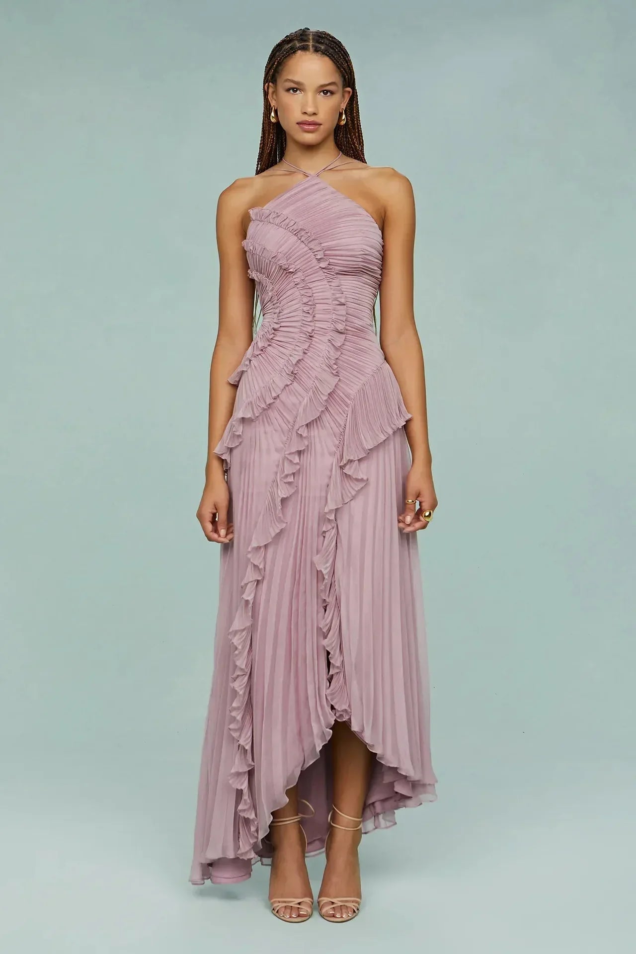 Robe Longue Mireille | Robe Plissée