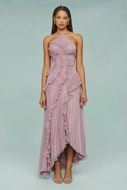 Robe Longue Mireille | Robe Plissée