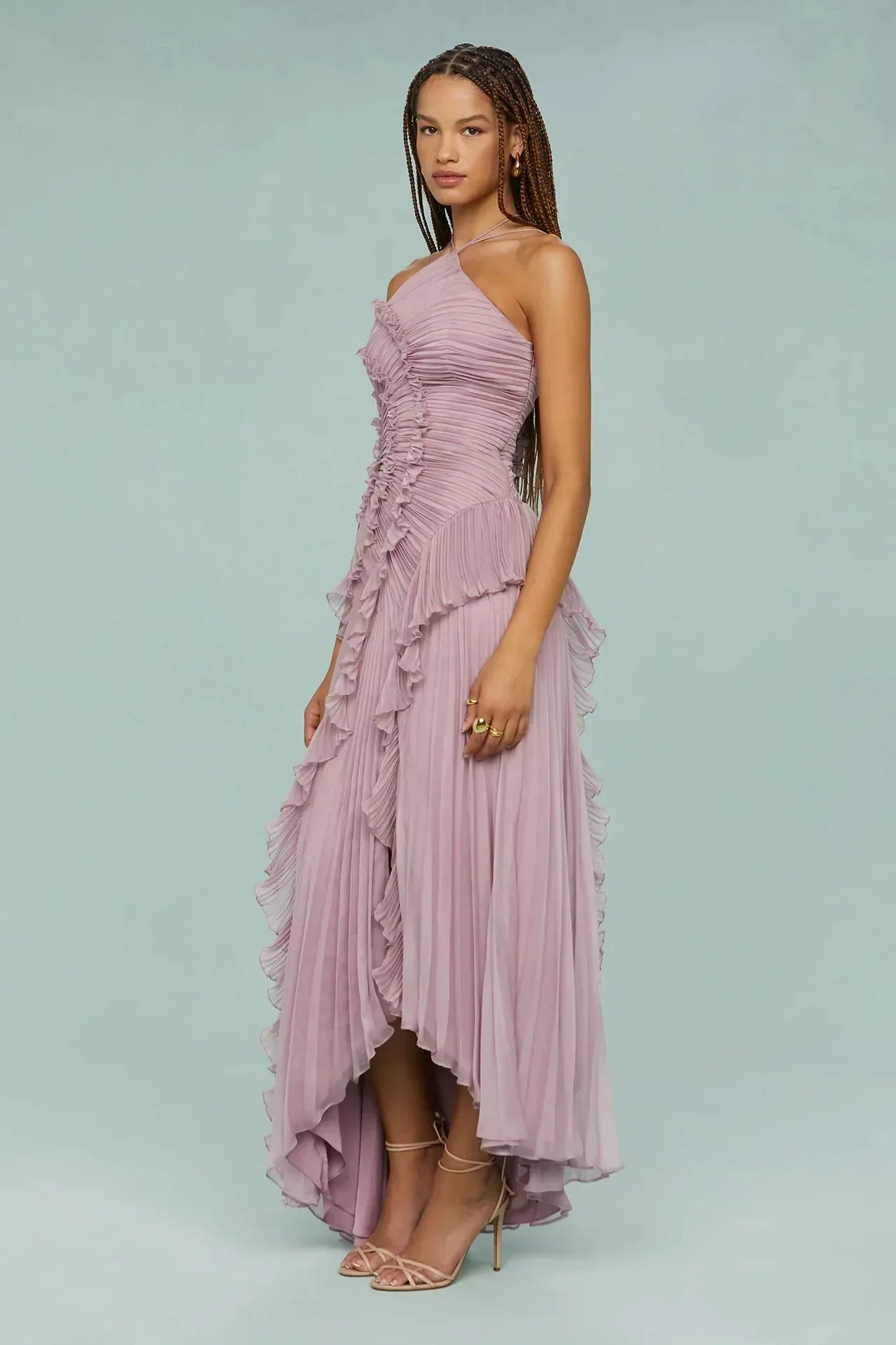 Robe Longue Mireille | Robe Plissée