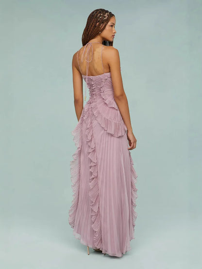 Robe Longue Mireille | Robe Plissée