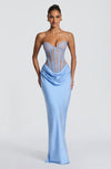 Robe Longue Kathleen - Bleu poudré