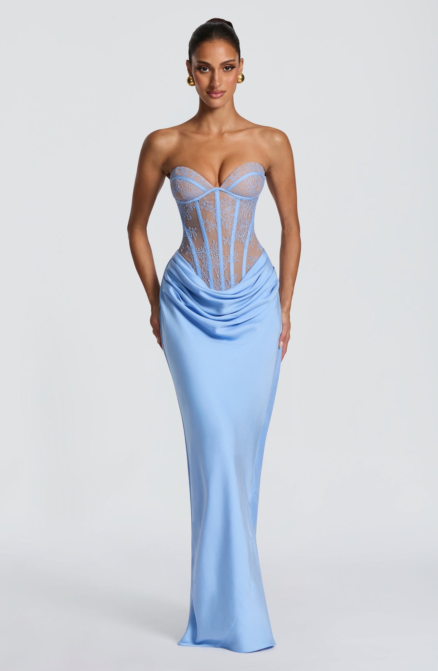 Robe Longue Kathleen - Bleu poudré