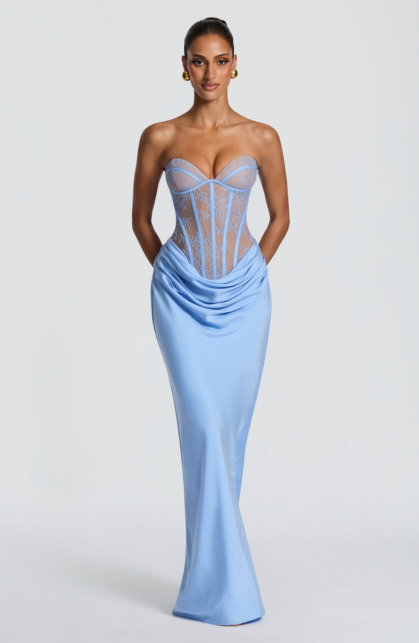 Robe Longue Kathleen - Bleu poudré