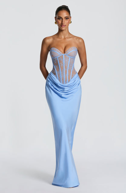 Robe Longue Kathleen - Bleu poudré