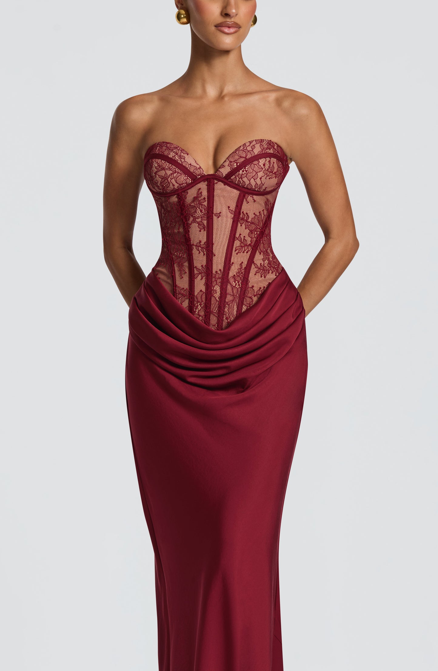 Robe Longue Kathleen - Bourgogne