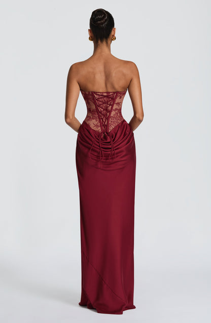 Robe Longue Kathleen - Bourgogne