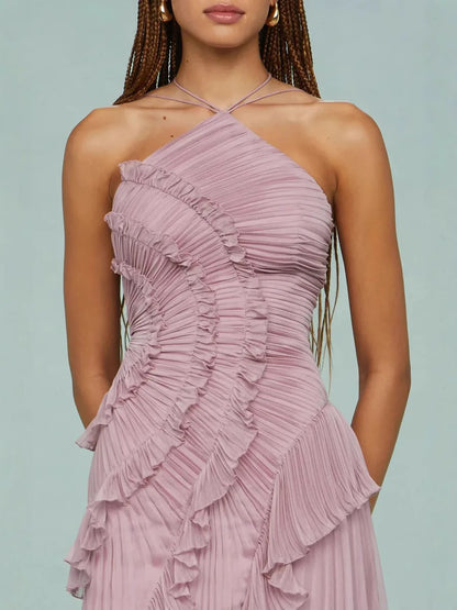 Robe Longue Mireille | Robe Plissée