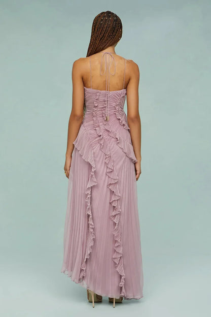Robe Longue Mireille | Robe Plissée