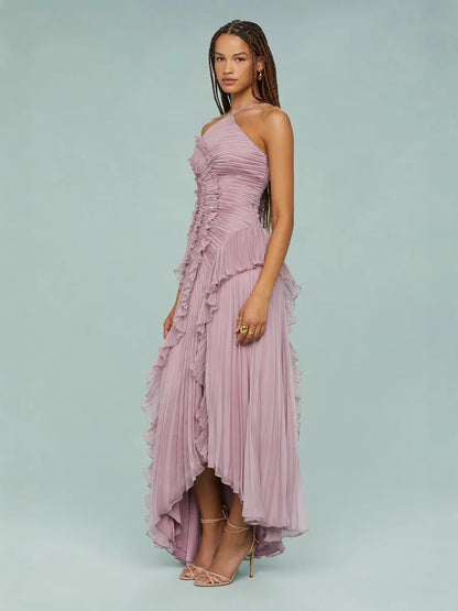 Robe Longue Mireille | Robe Plissée