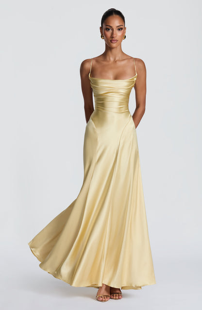 Robe Longue Adelina - Jaune Citron