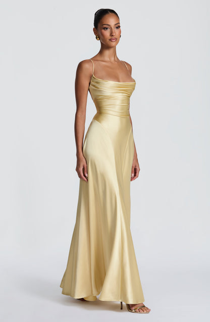 Robe Longue Adelina - Jaune Citron
