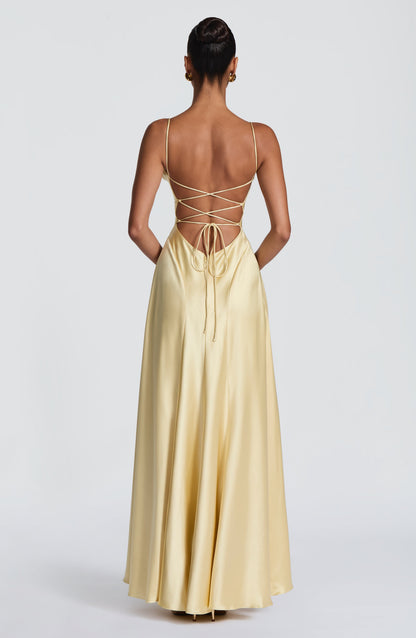 Robe Longue Adelina - Jaune Citron