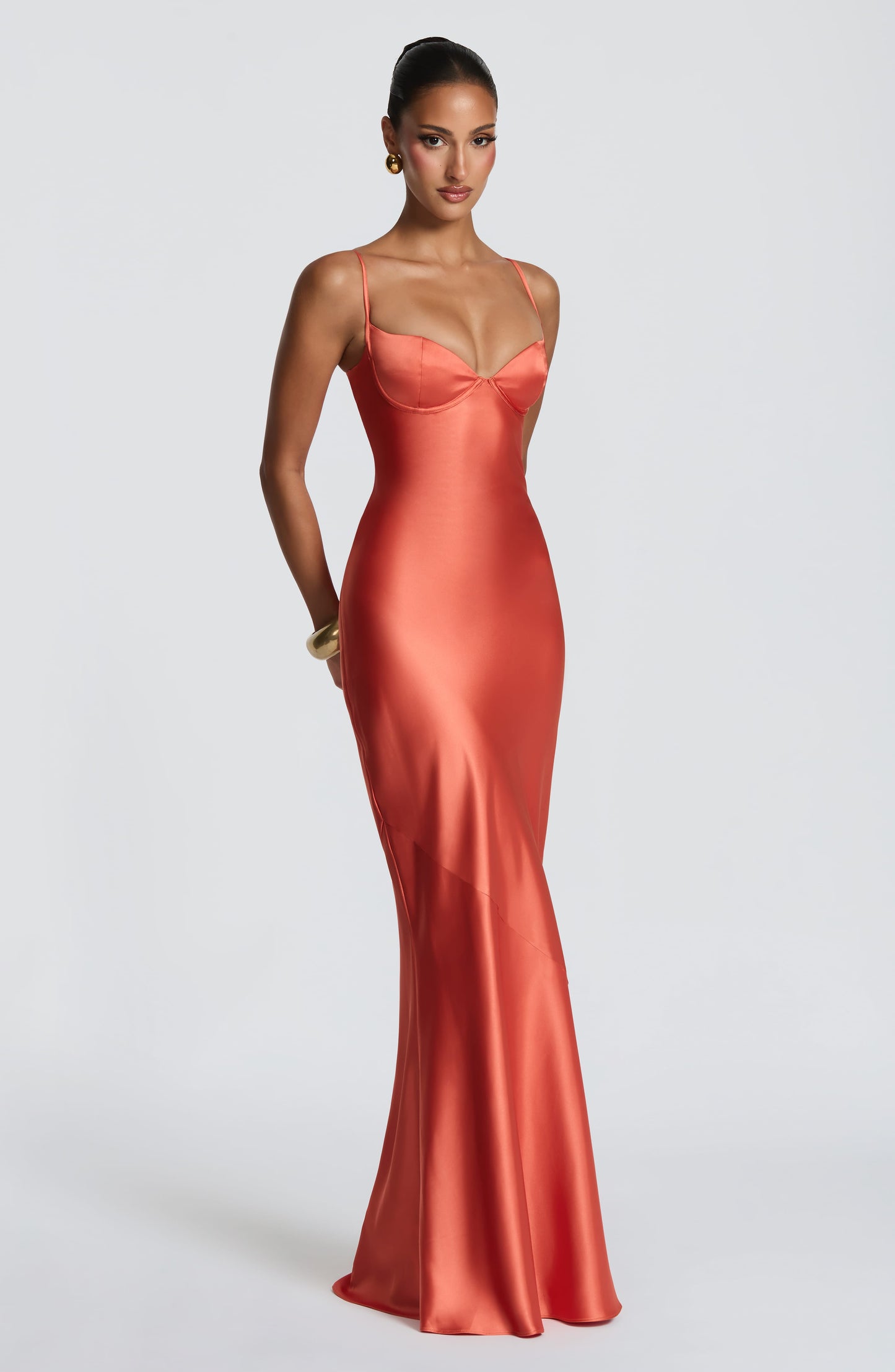 Robe Longue Amorette - Orange brûlé