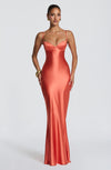 Robe Longue Amorette - Orange brûlé