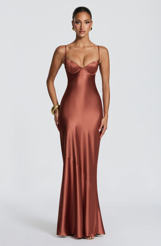 Robe Longue Amorette - Rouille