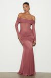 Robe Longue Arlena - Rose Brown
