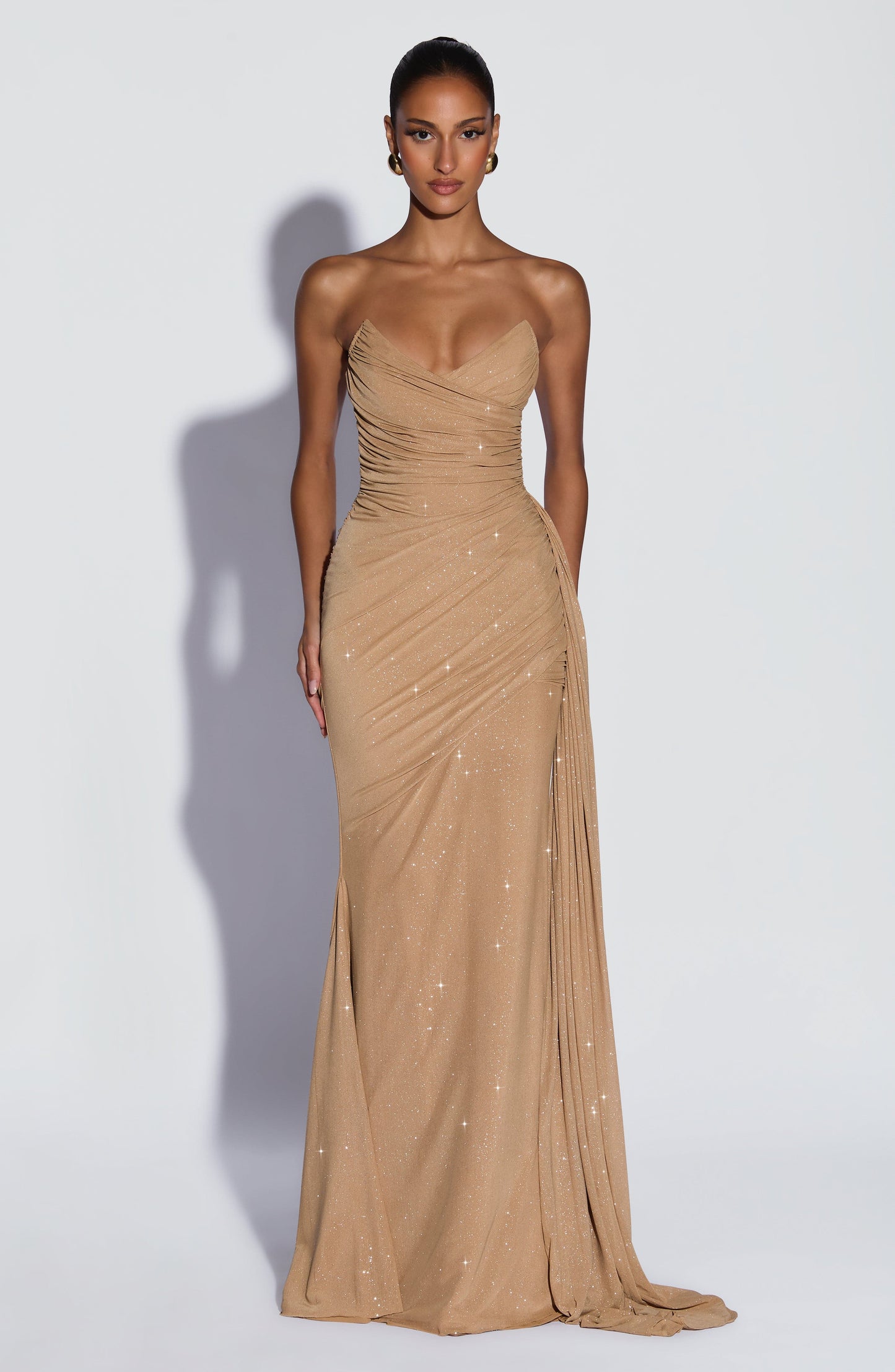 Robe Longue Ashika - Doré Scintillant