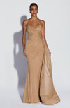 Robe Longue Ashika - Doré Scintillant