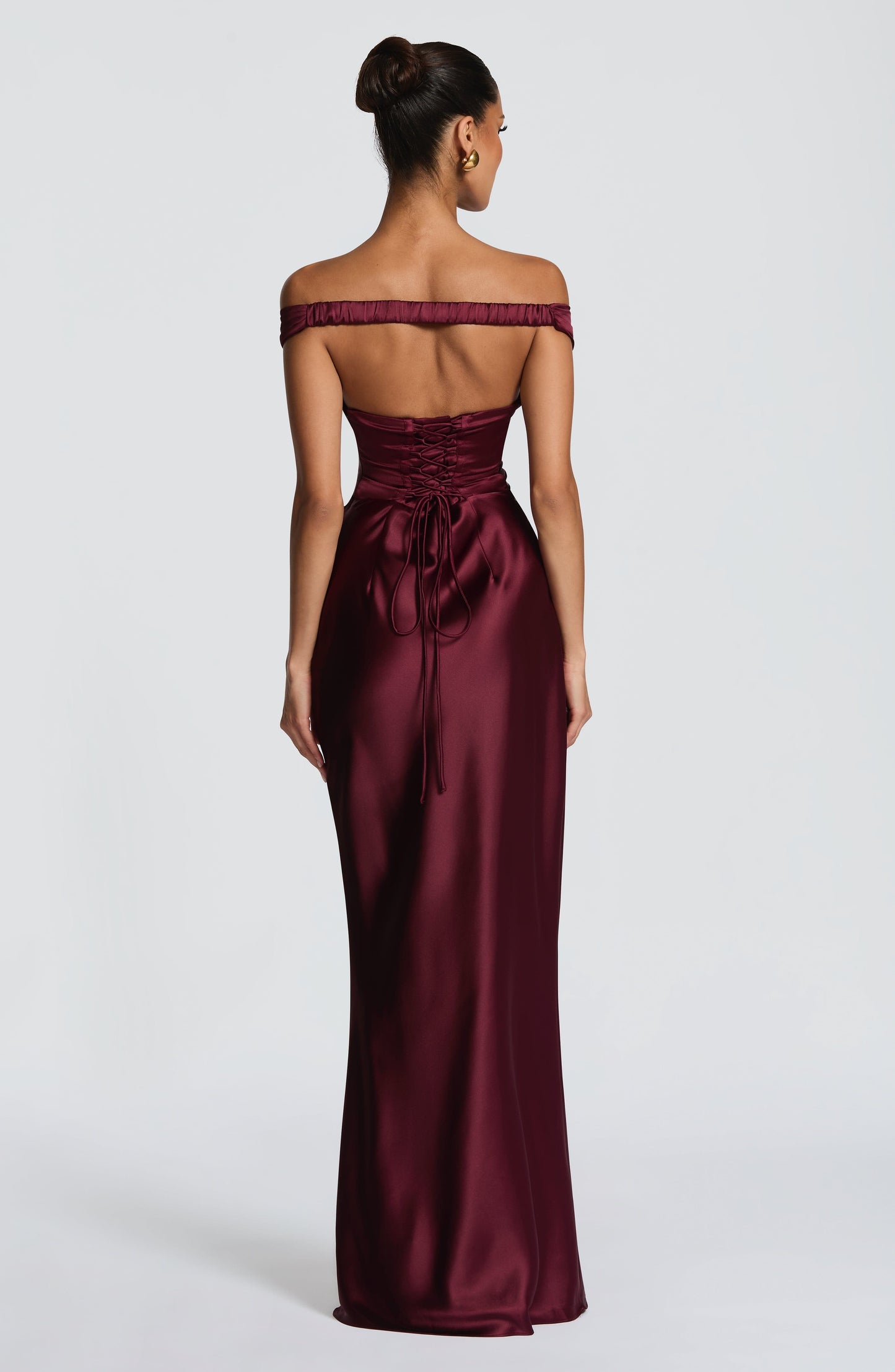 Robe Longue Aurelia - Cerise laquée