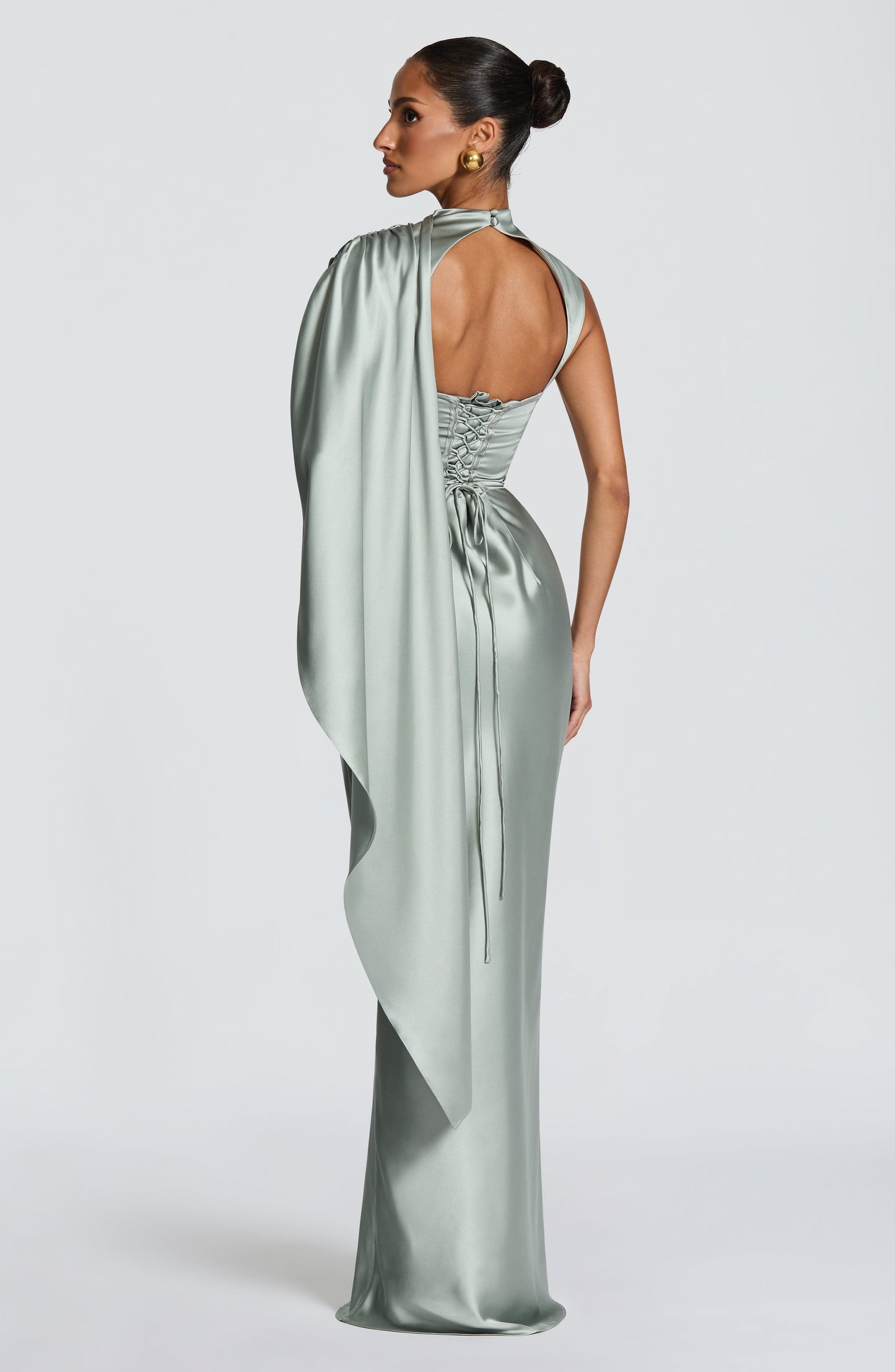 Robe Longue Avendra - Vert sauge