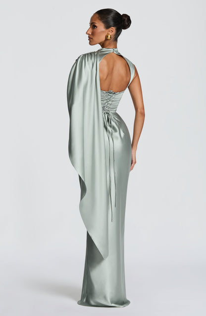 Robe Longue Avendra - Vert sauge