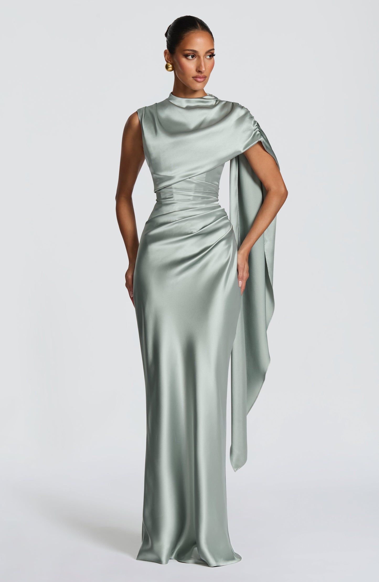 Robe Longue Avendra - Vert sauge