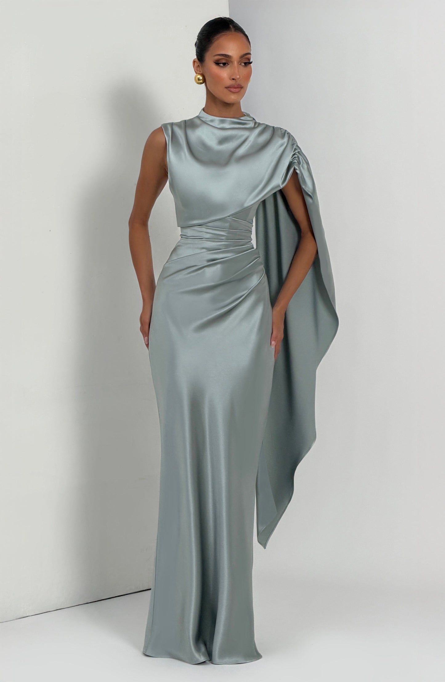 Robe Longue Avendra - Vert sauge